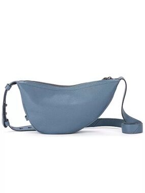 The Sak Dusty Blue Leather Crescent Crossbody